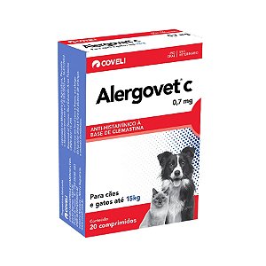 Anti-Histamínico Alergovet C. 0.7mg com  10 Comprimidos