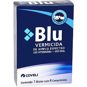 Blu Vermifugo com  4 Comprimidos
