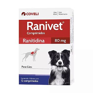 Ranivet Ranitidina 80mg 12 Comprimidos