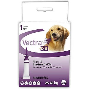 Antipulgas e Carrapatos Ceva Vectra 3D para Cães de 25 a 40 Kg