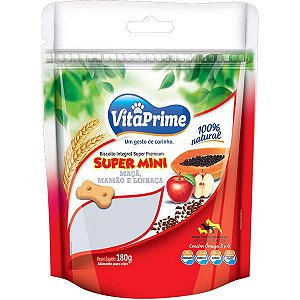 Vitaprime Biscoito  Super Mini Maçã, mamão e linhaça 180g