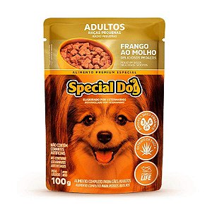 Ração Úmida Special Dog Sachê para Cães Adultos Raças Pequenas Sabor Frango 100g