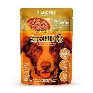  Ração Úmida Special Dog Sachê para Cães Filhotes Sabor Frango 100g