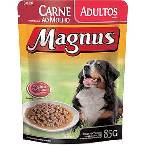 Ração Úmida Magnus Premium Sachê Carne ao Molho para Cães Adultos 85g