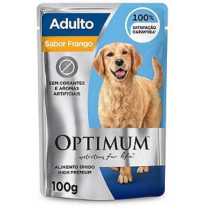 Optimum Cão Sachê Adulto Frango 100g