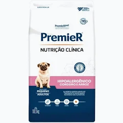 Ração Premier Nutrição Clínica para Cães Raças Pequenas Hipoalergênica Cordeiro e Arroz