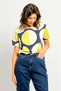 Blusa Fluity Manga Curta Estampa
