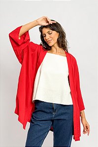Kimono Liso Viscose Manga Ampla 2/4
