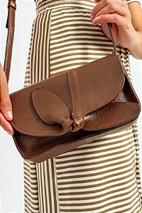 Bolsa Couro Retangular Laço
