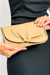 Bolsa Couro Retangular Laço