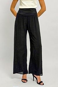 Calça Pantalona Pala V Zíper Costas