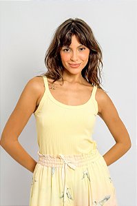 Regata Canelada Decote U Básica