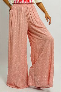Calça Pantalona Poazinhos Cós Elástico