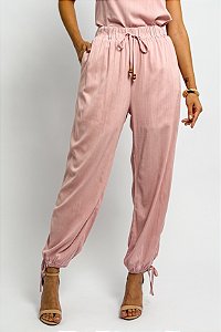Calça Jogger Elástico Com Amarração