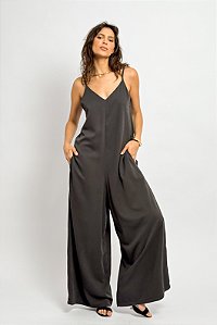 Macacão Amplo Pantalona Alcinhas Reguláveis