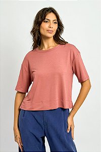 Blusa Básica Malha Viscose Gola Redonda