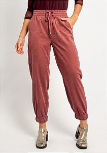 Calça Jogger Elásticos Barra e Cós Com Amarração