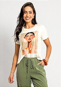 T-shirt Malha Viscose Mulher