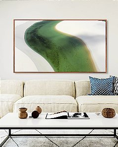 Quadro Horizontal Mar Turquesa Dunas de Areia Branca Natureza Canvas Moldura