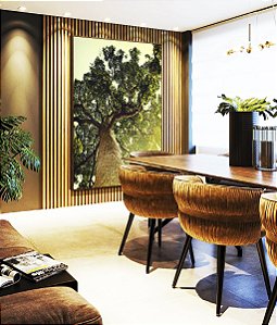 Quadro Vertical Natureza Árvore Luzes do Sol Paisagem Canvas Moldura