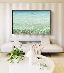 Quadro Horizontal Mar Calmo Cristalino Turquesa Natureza Canvas Moldura