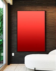 Quadro Vertical Abstrato Degradê Coral Rosa Argila Canvas Moldura