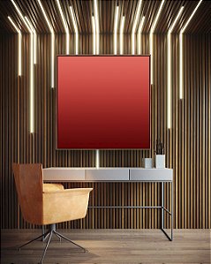 Quadro Quadrado Abstrato Degradê Coral Rosa Argila Canvas Moldura