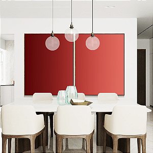 Duo de Quadros Abstrato Degradê Coral Rosa Argila Canvas Moldura