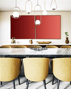 Duo de Quadros Quadrados Abstrato Degradê Coral Rosa Argila Canvas Moldura