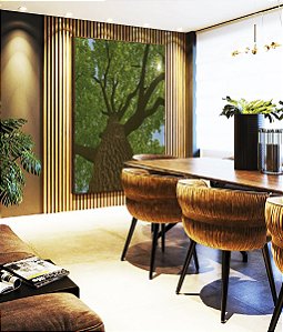 Quadro Vertical Árvore Folhas Verde Floresta Paisagem Canvas Moldura