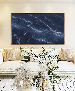 Quadro Horizontal Mar Alto Azul Profundo Natureza Canvas Moldura