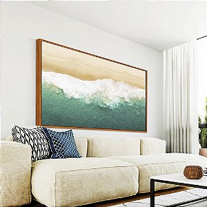 Quadro Horizontal Praia Mar Turquesa Litoral Natureza Canvas Moldura