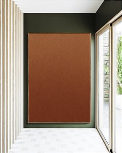 Quadro Vertical Abstrato Degradê Laranja Cobre Canvas Moldura