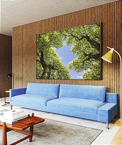 Quadro Horizontal Árvores Folhagem Verde Céu Limpo Natureza Canvas Moldura