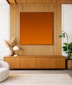 Quadro Quadrado Abstrato Degradê Marrom Terra Cobre Canvas Moldura