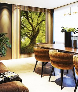 Quadro Vertical Árvores Em Floresta Natureza Folhas Claridade Natureza Canvas Moldura