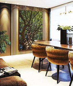 Quadro Vertical Copa de Arvore Folhas Verdes Céu Azul Natureza Canvas Moldura