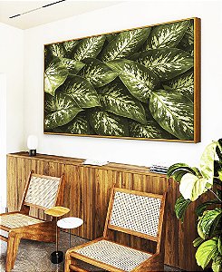 Quadro Horizontal Planta Comigo-Ninguém-Pode Folhagem Natureza Paisagem Canvas Moldura