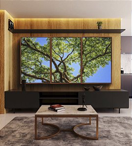 Trio de Quadros Copa de Árvore Folhas Verdes Céu Azul Vivo Natureza Canvas Moldura