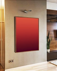 Quadro Vertical Abstrato Degradê Vinho Vermelho Tijolo Canvas Moldura