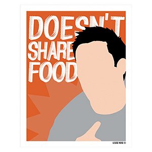 Placa Decorativa Joey Doesn't Share Food