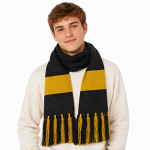 Cachecol Newt Cinza e Amarelo