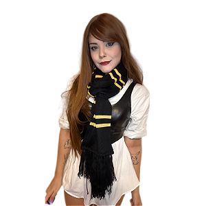 Cachecol Preto e Amarelo