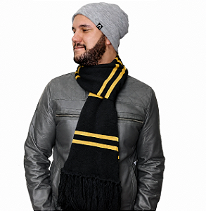 Cachecol Preto e Amarelo