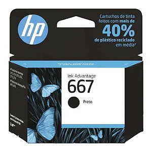 Cartucho de Tinta HP 667 Preto Advantage Original