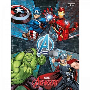 CADERNO BROCHURA CAPA DURA UNIVERSITÁRIO AVENGERS 80 FOLHAS