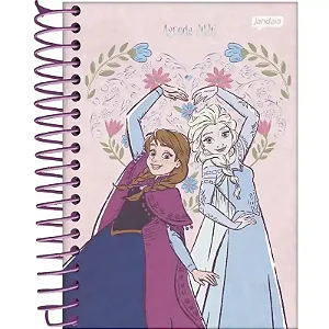 Agenda Diária 2026 Espiral Capa Dura 117x162mm 352 Páginas Frozen