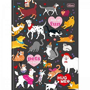 CADERNO BROCHURA CAPA DURA UNIVERSITÁRIO HUG ME 80 FOLHAS