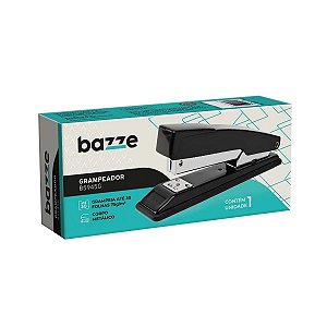 Grampeador B5945G - 26/6 - 30 Folhas - Metálico - Preto - Caixa C/1 UN - Bazze