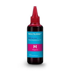 Refil De Tinta Para Impressoras Hp 100 Ml Cor Magenta- RF003